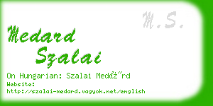 medard szalai business card